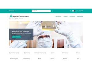 Ernst-Abbe-Hochschule Jena's official website homepage screenshot