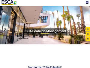 ESCA Management School's official website homepage screenshot