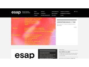 Escola Superior Artística do Porto's official website homepage screenshot