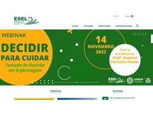 Escola Superior de Enfermagem de Lisboa's official website homepage screenshot