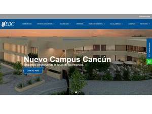 Escuela Bancaria y Comercial's official website homepage screenshot