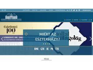 Eszterházy Károly University's official website homepage screenshot