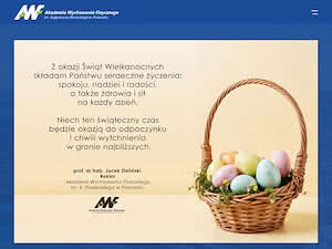 Eugeniusz Piasecki University School of Physical Education in Poznań's official website homepage screenshot