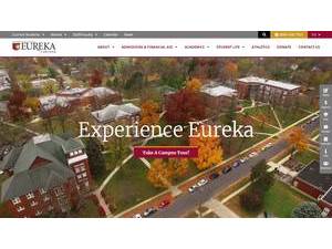Eureka College's official website homepage screenshot