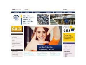 Europa-Universität Viadrina Frankfurt-Oder's official website homepage screenshot