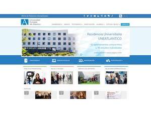 European University of the Atlantic's official website homepage screenshot