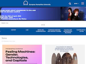 Europos Humanitarinis Universitetas's official website homepage screenshot