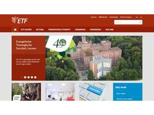 Evangelical Theological Faculty, Leuven's official website homepage screenshot