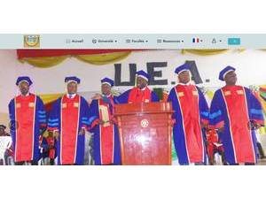 Evangelical University in Africa's official website homepage screenshot