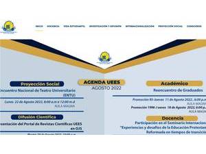 Evangelical University of El Salvador's official website homepage screenshot