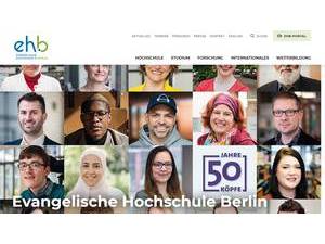 Evangelische Hochschule Berlin's official website homepage screenshot