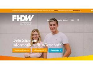 Fachhochschule der Wirtschaft's official website homepage screenshot
