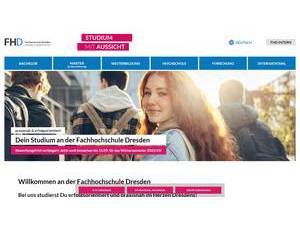 Fachhochschule Dresden's official website homepage screenshot
