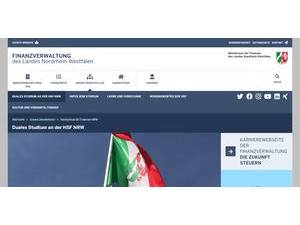 Fachhochschule für Finanzen NRW's official website homepage screenshot