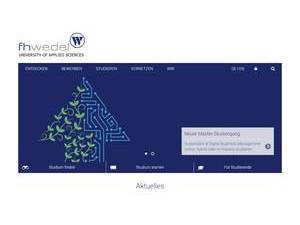 Fachhochschule Wedel's official website homepage screenshot