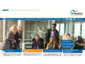 Fachhochschule Westküste's official website homepage screenshot