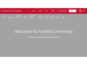 Fairfield University's official website homepage screenshot