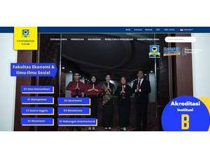 Fajar University's official website homepage screenshot