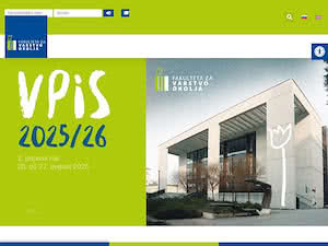 Fakulteta za varstvo okolja's official website homepage screenshot