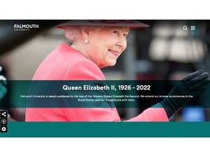 Falmouth University's official website homepage screenshot