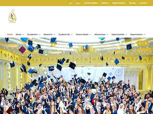 Fanoos Institute of Higher Education's official website homepage screenshot
