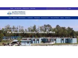 Far Western University's official website homepage screenshot