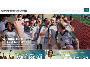 Farmingdale State College's official website homepage screenshot