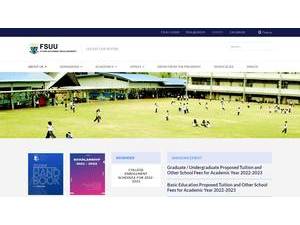 Father Saturnino Urios University's official website homepage screenshot