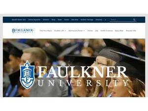 Faulkner University's official website homepage screenshot
