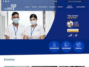 FCV University Foundation's official website homepage screenshot