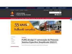 Federal Foundation University of Rio Grande's official website homepage screenshot