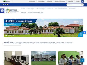 Federal Rural University of Rio de Janeiro's official website homepage screenshot