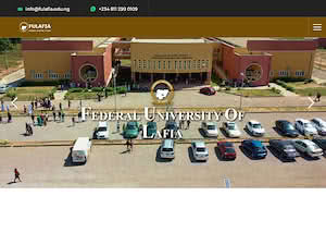 Federal University, Lafia's official website homepage screenshot