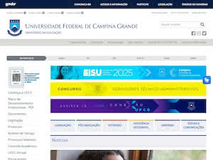 Federal University of Campina Grande's official website homepage screenshot