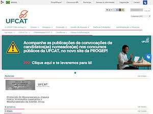 Federal University of Catalão's official website homepage screenshot