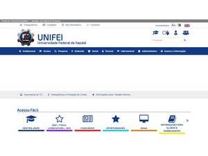 Federal University of Itajubá's official website homepage screenshot