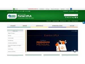 Federal University of Lavras's official website homepage screenshot