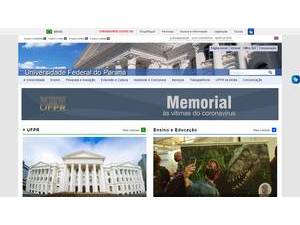 Federal University of Paraná's official website homepage screenshot