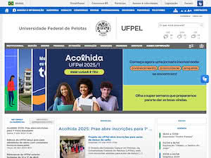 Federal University of Pelotas's official website homepage screenshot
