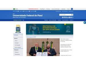 Federal University of Piauí's official website homepage screenshot