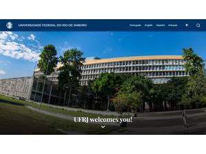 Federal University of Rio de Janeiro's official website homepage screenshot