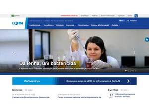 Federal University of Rio Grande do Norte's official website homepage screenshot