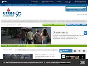 Federal University of Rio Grande do Sul's official website homepage screenshot