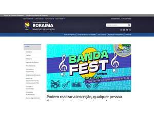 Federal University of Roraima's official website homepage screenshot