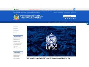 Federal University of Santa Catarina's official website homepage screenshot