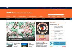 Federal University of São Carlos's official website homepage screenshot