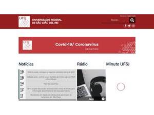 Federal University of São João del-Rei's official website homepage screenshot
