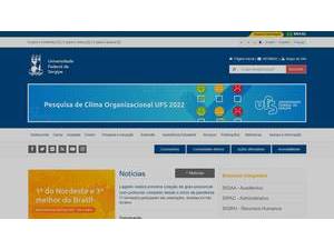 Federal University of Sergipe's official website homepage screenshot