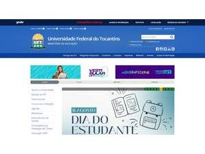 Federal University of Tocantins's official website homepage screenshot