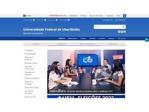 Federal University of Uberlândia's official website homepage screenshot